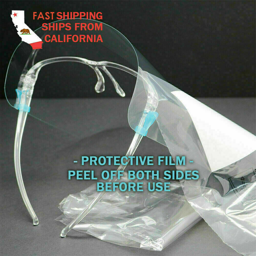 Safety Full Face Shield Mask Reusable FaceShield Clear Washable Face Anti-Splash