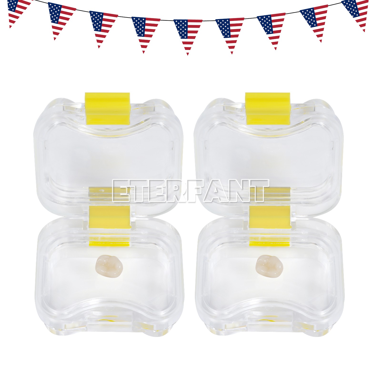 ETERFANT 100pcs Dental Crown and Bridge Pillow Box with Storage Display Box