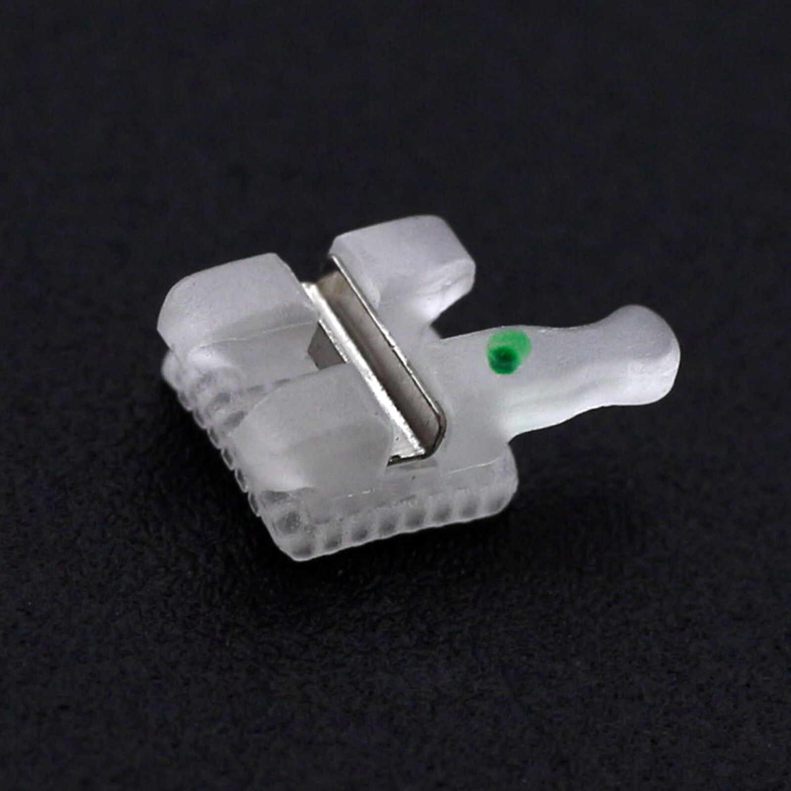 Orthodontic Ceramic Brackets w/Metal Slot 022 018 Roth MBT 3 Hook Braces Clarity