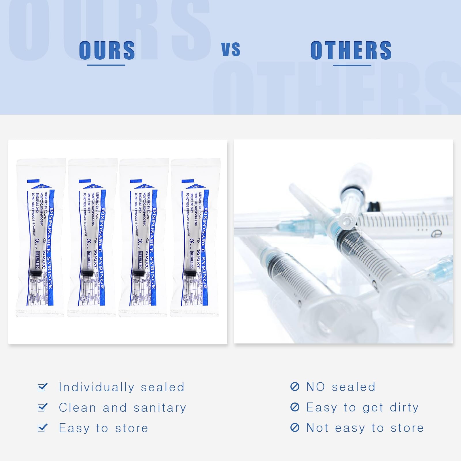 10 Pack Plastic Syringe Liquid Measuring Syringes 30 ML, as pictures shown