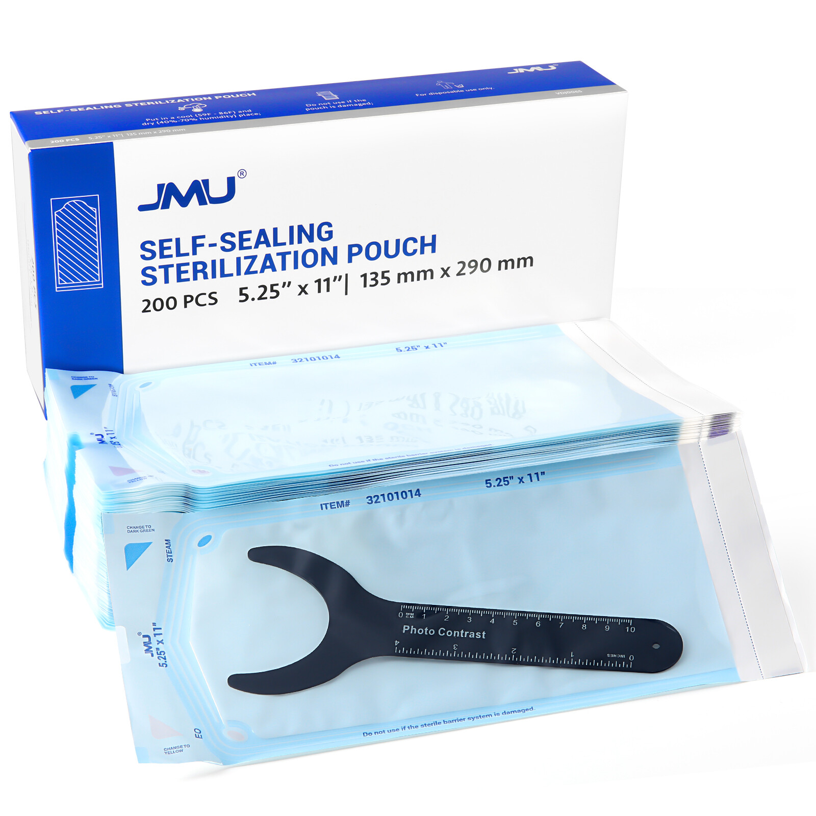 200pcs/box Self-Sealing Sterilization Pouch Sterilizer Bag Autoclave 5-1/4″x11″