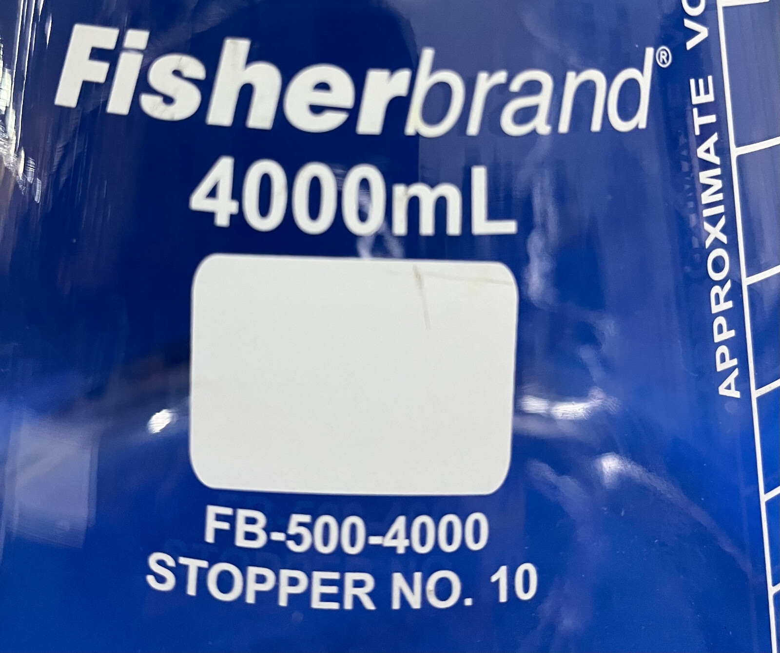 FISHERBRAND FB-500-4000 ERLENMEYER FLASK 4000mL NARROW – QTY 2