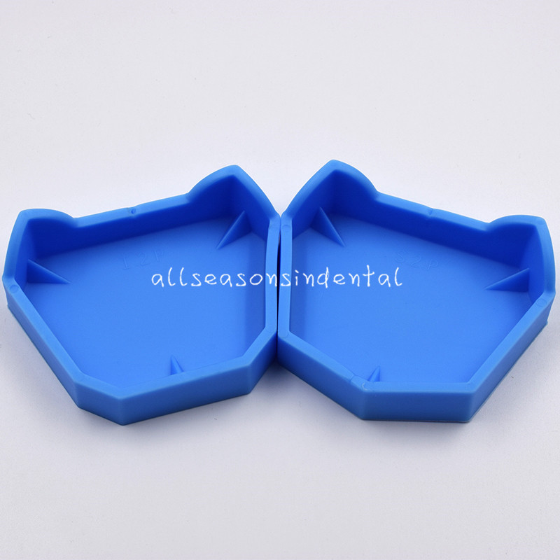 1 Set /6Pcs Dental Lab Teeth Model Former Base Mold With Notches Impression Tray