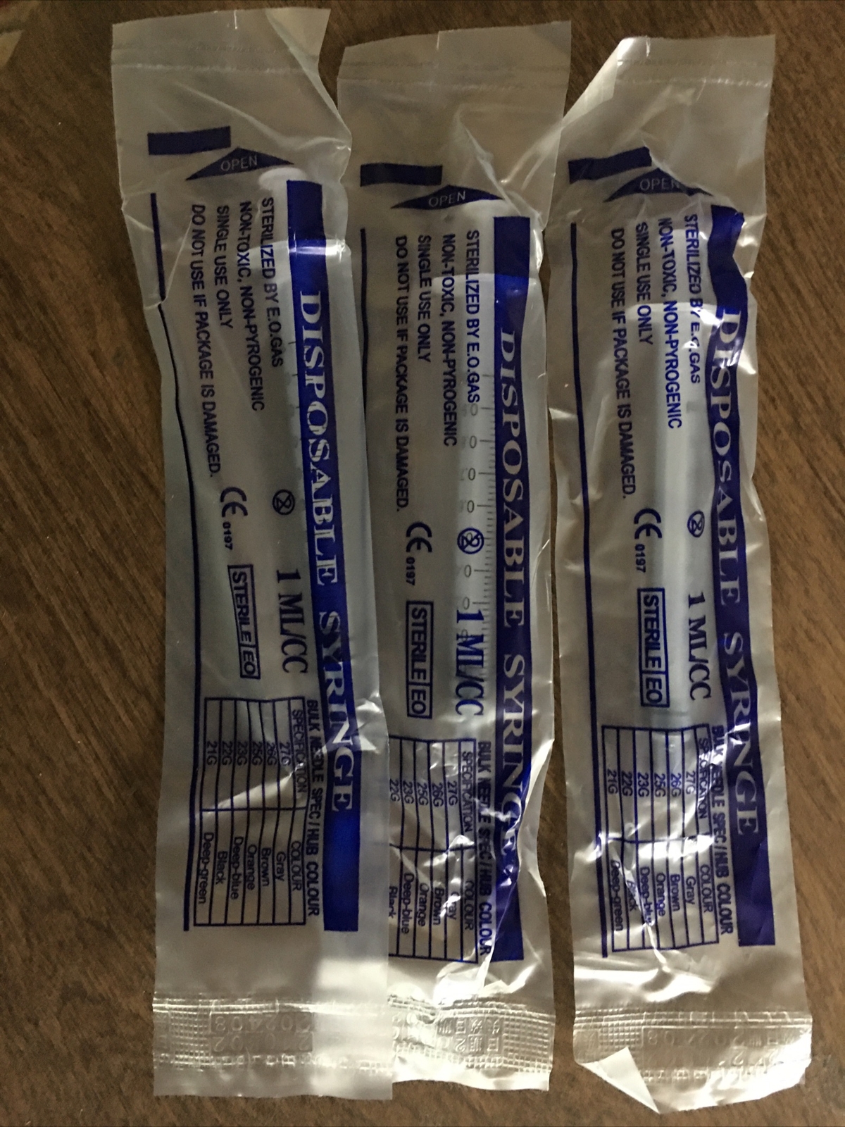 Disposable Syringes 18 Ct: Mixed Lot: 10ml~5ml~3ML~1ml Individually Sealed Pkgs