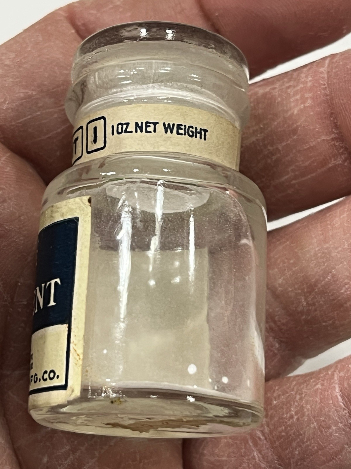 S.S. White “Zinc Cement Ceramic Light” Dental Glass Stopper Bottle