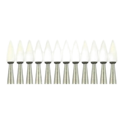 RMH3 Dental FG Aluminum Oxide White Ceramic Grinders, Flame, 12/Pk