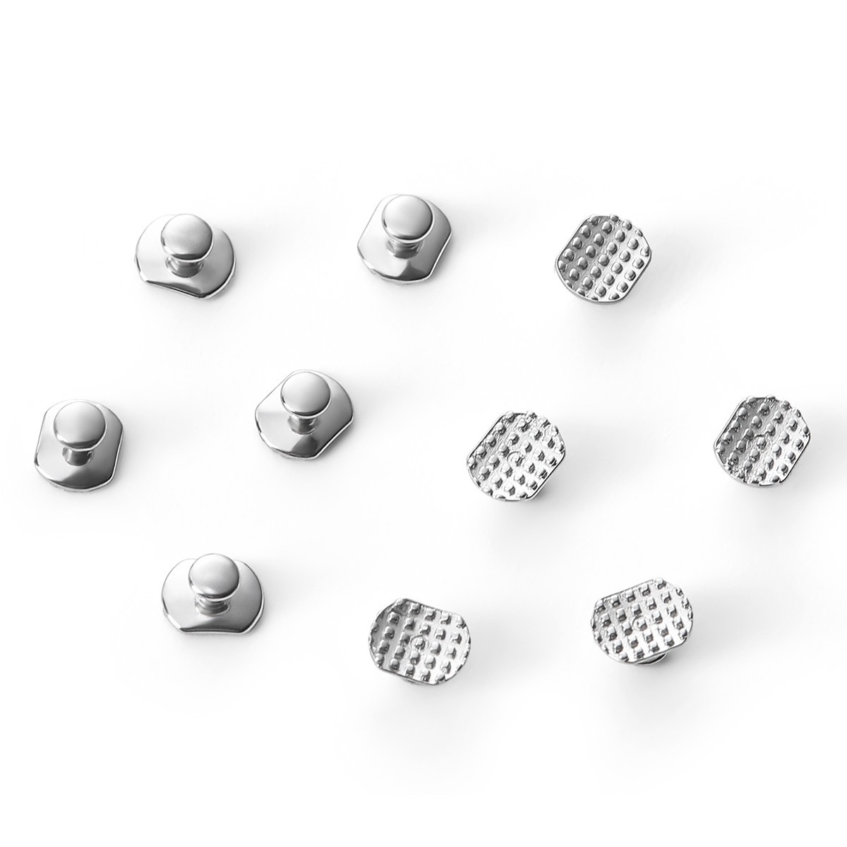 10pcs Dental Ortho ortodoncia Bondable Lingual Button monobloque Rectangular