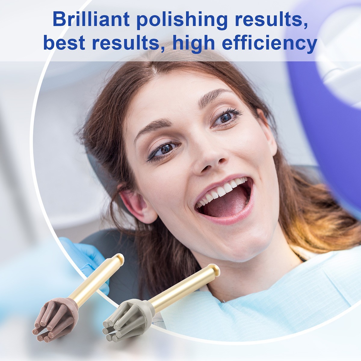 6pcs Dental Composite Resin kit Polishing Wheel RA Medium/Fine for Pre-polishing