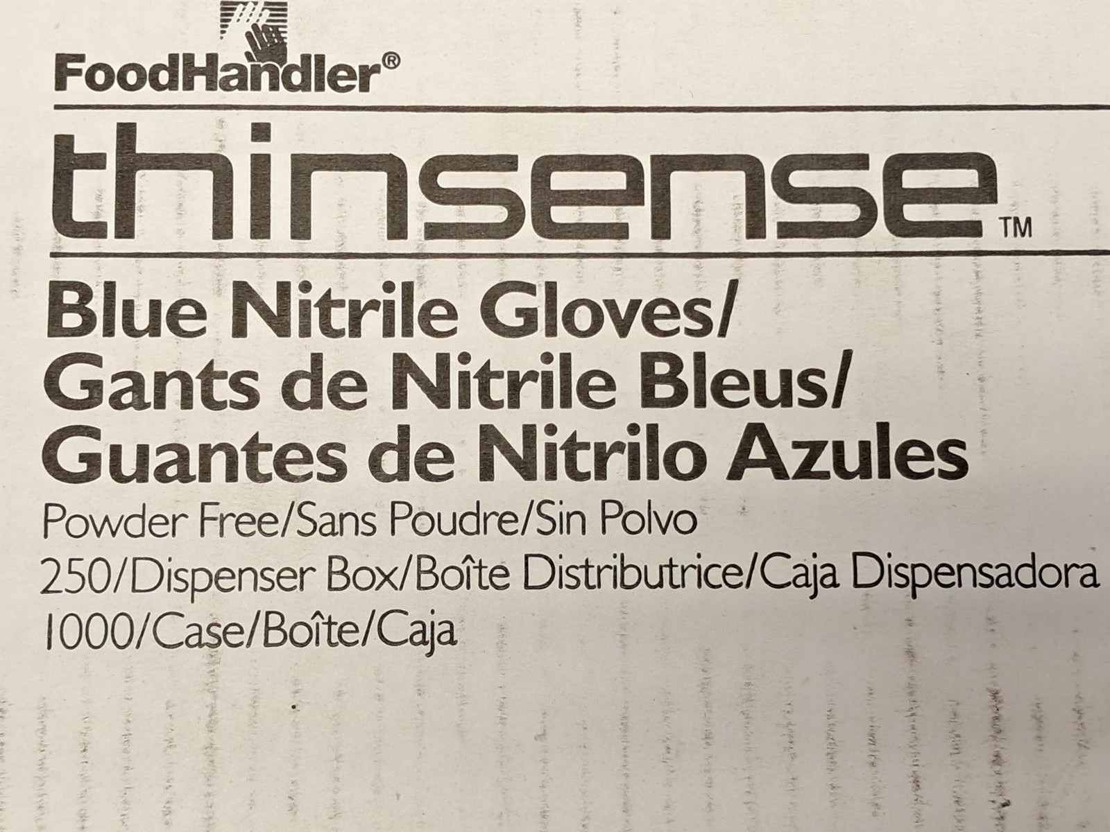 (1000 Gloves) FoodHandler Thinsense 103-TS18-BLU Nitrile Powder Free XL Blue