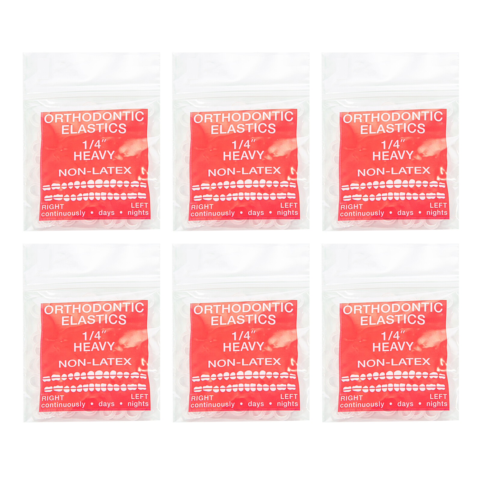 JMU Teeth Gaps Close Orthodontic Intraoral Elastic Bands Latex-Free Made In USA