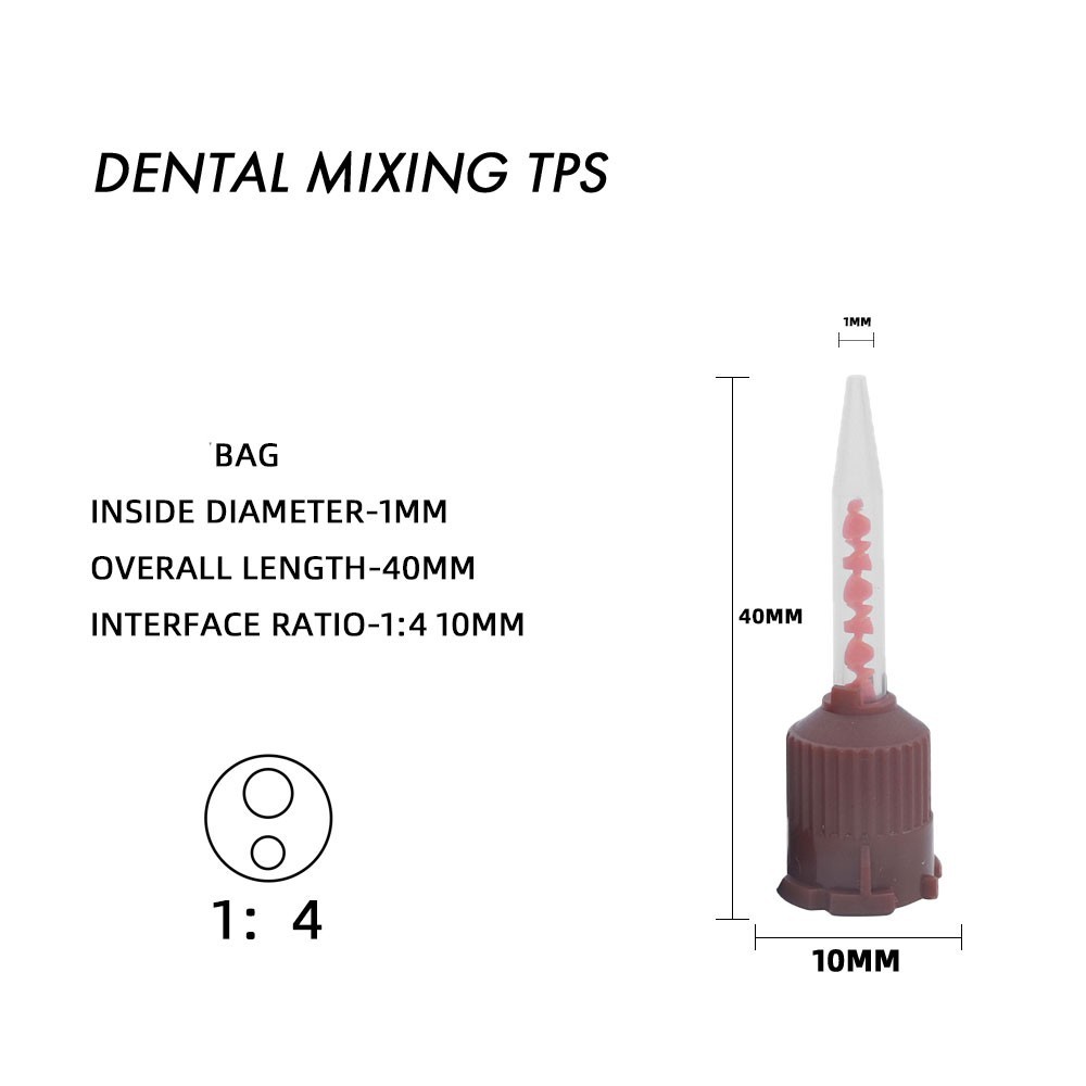 100Pcs Dental Mixing Tips Impression HP Tips 1:1 for Light Body USA