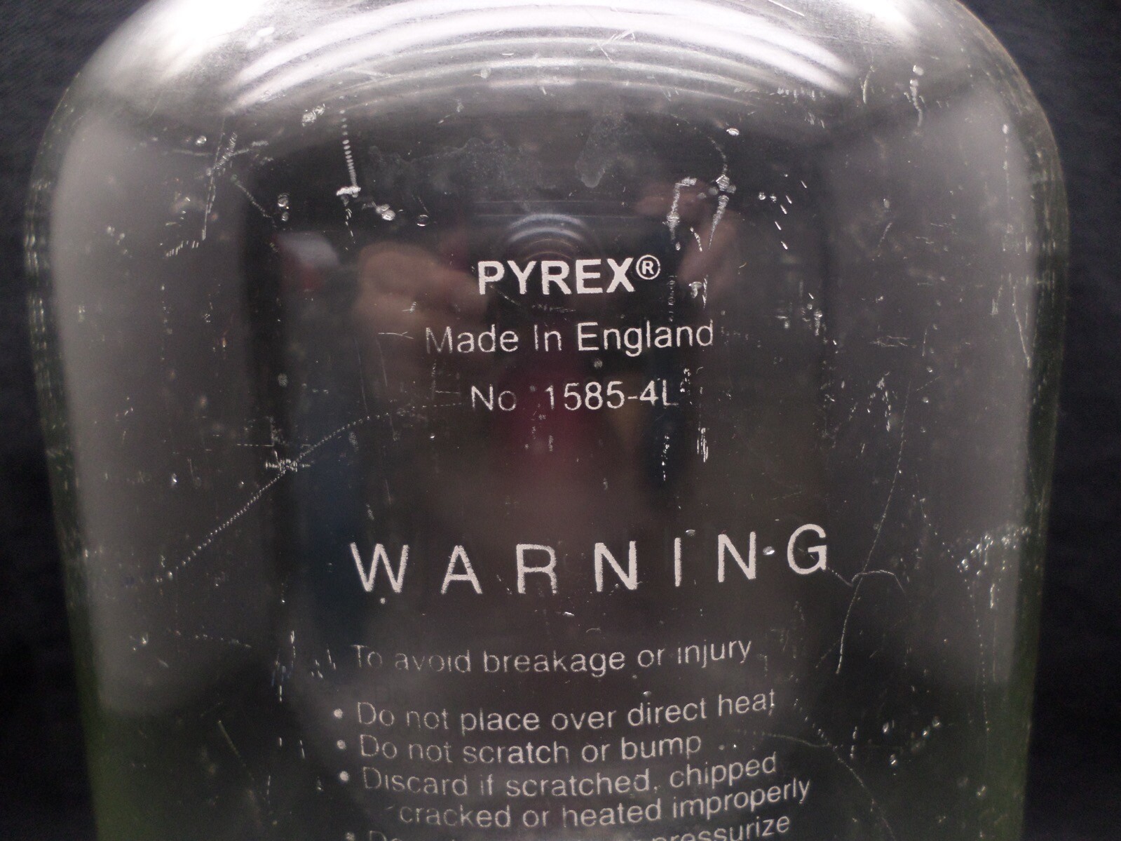 PYREX 4000mL 4L Glass Serum Storage Bottle With Tooled Neck w/ Stopper 1585-4L