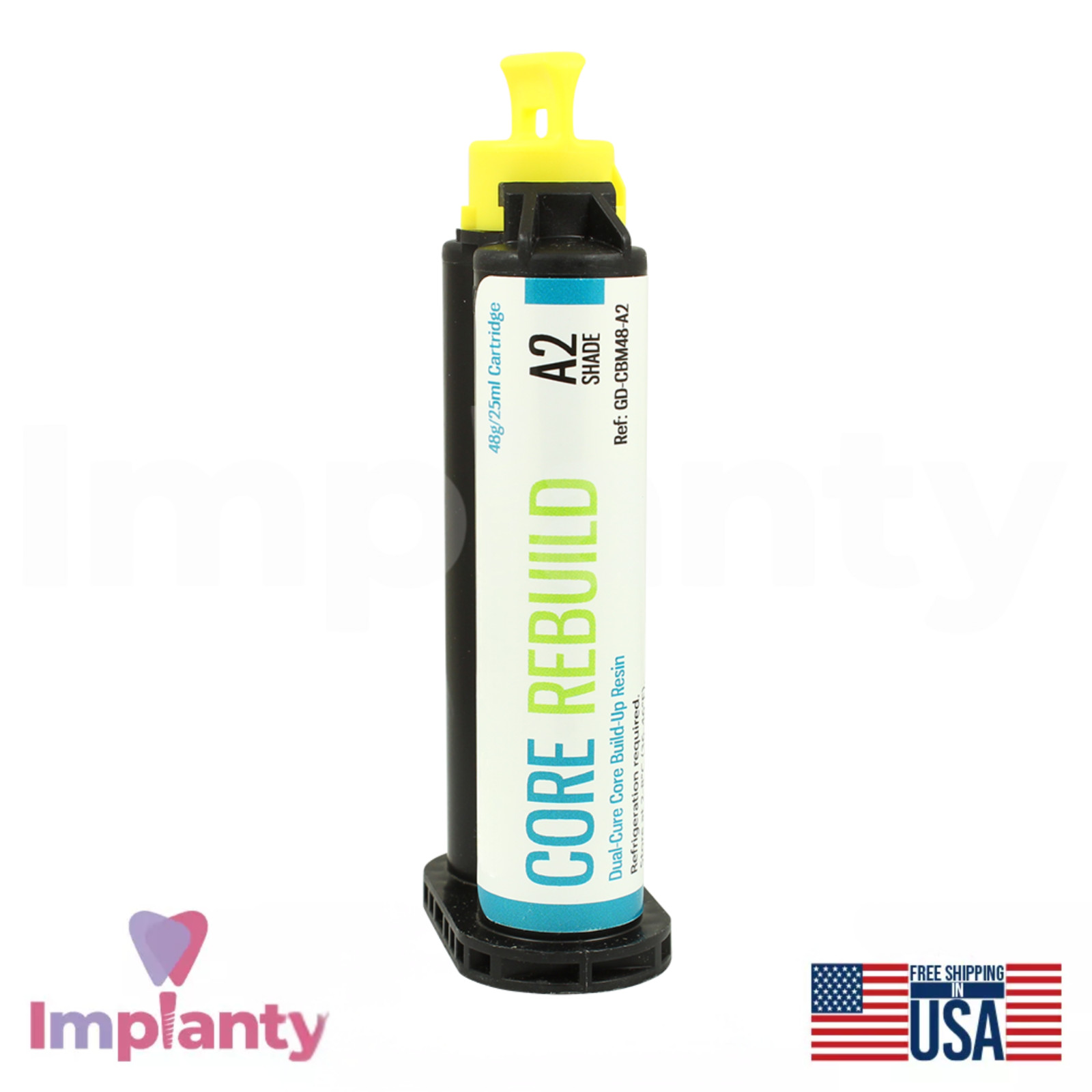 Core Rebuild Res!n A2 Cartridge 48g Strong Dual Cure Dental Restoration