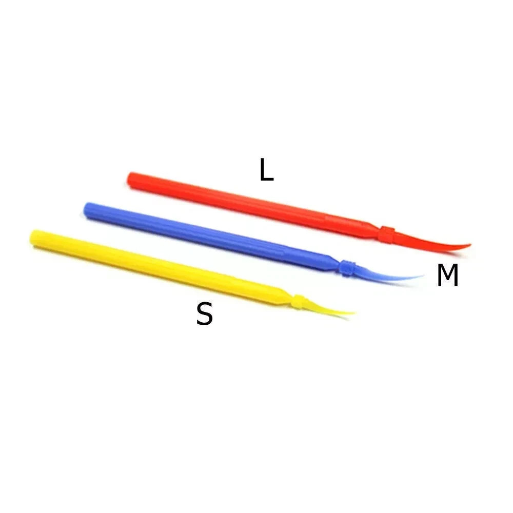Dental Lab Integrated Interdental Plastic Wedges With Long Handle Poly 3 Sizes