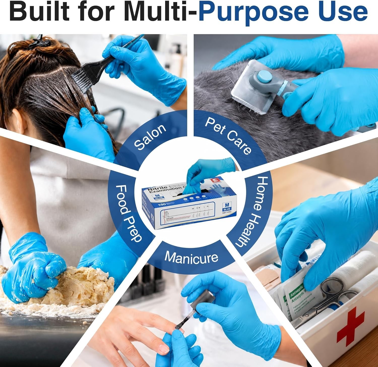 Nitrile Exam Gloves, Medical Grade Blue Disposable Gloves Latex Free, Rubber …
