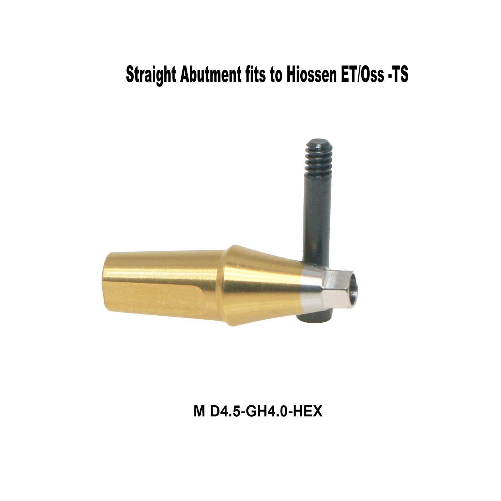 US Titanium Straight Abutment Hex For Hiossen ET Osstem TS Mini Regular Platform
