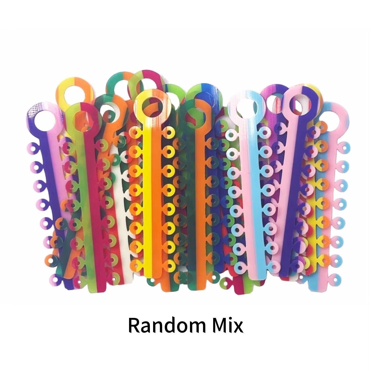 Dental Orthodontic Elastic Rubber Bands Braces Ligature Ties Single/Double Color
