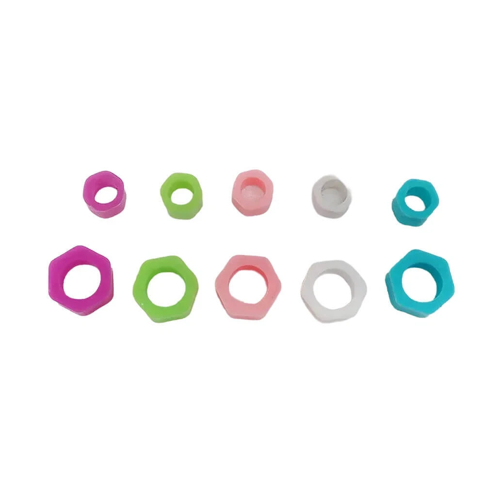 100 Pcs/Box Dental Mixed Color Code Ring Plain Color Instrument Large Size 1 Box