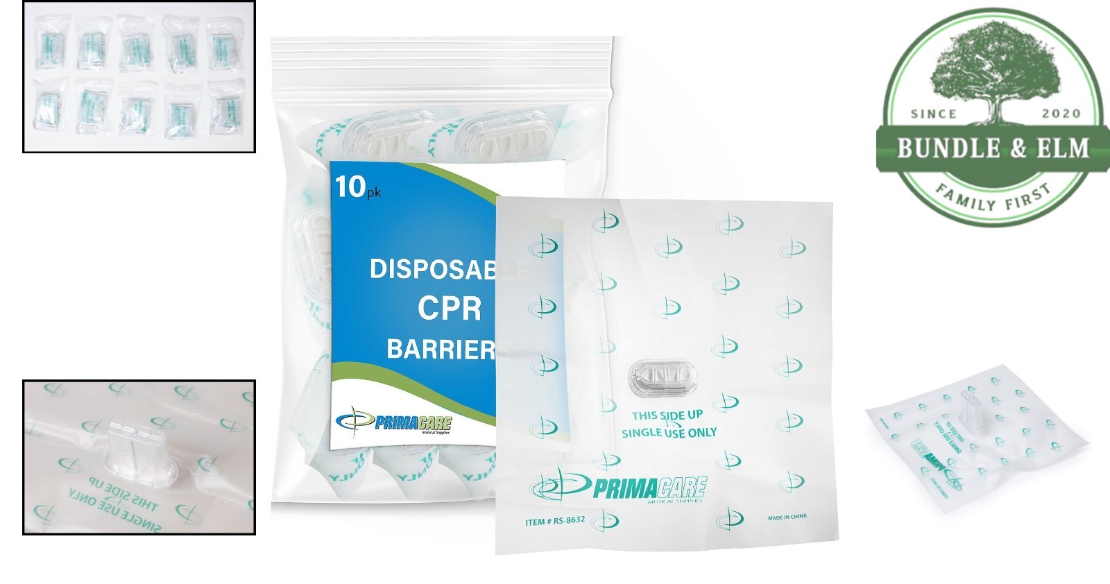 CPR Barrier Face Shield with One Way Valve and HEPA Filter for First Responders