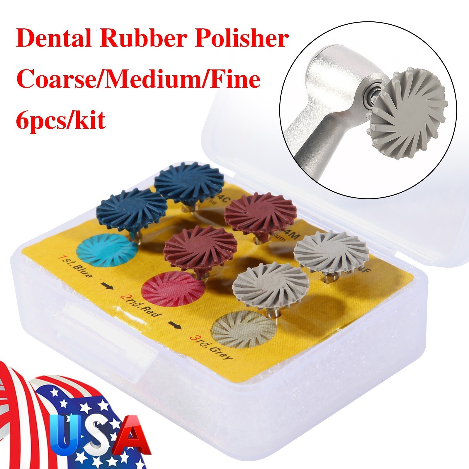 Dental Composite Polishing Kit Diamond System RA Disc 14mm Wheel Polisher 1Box