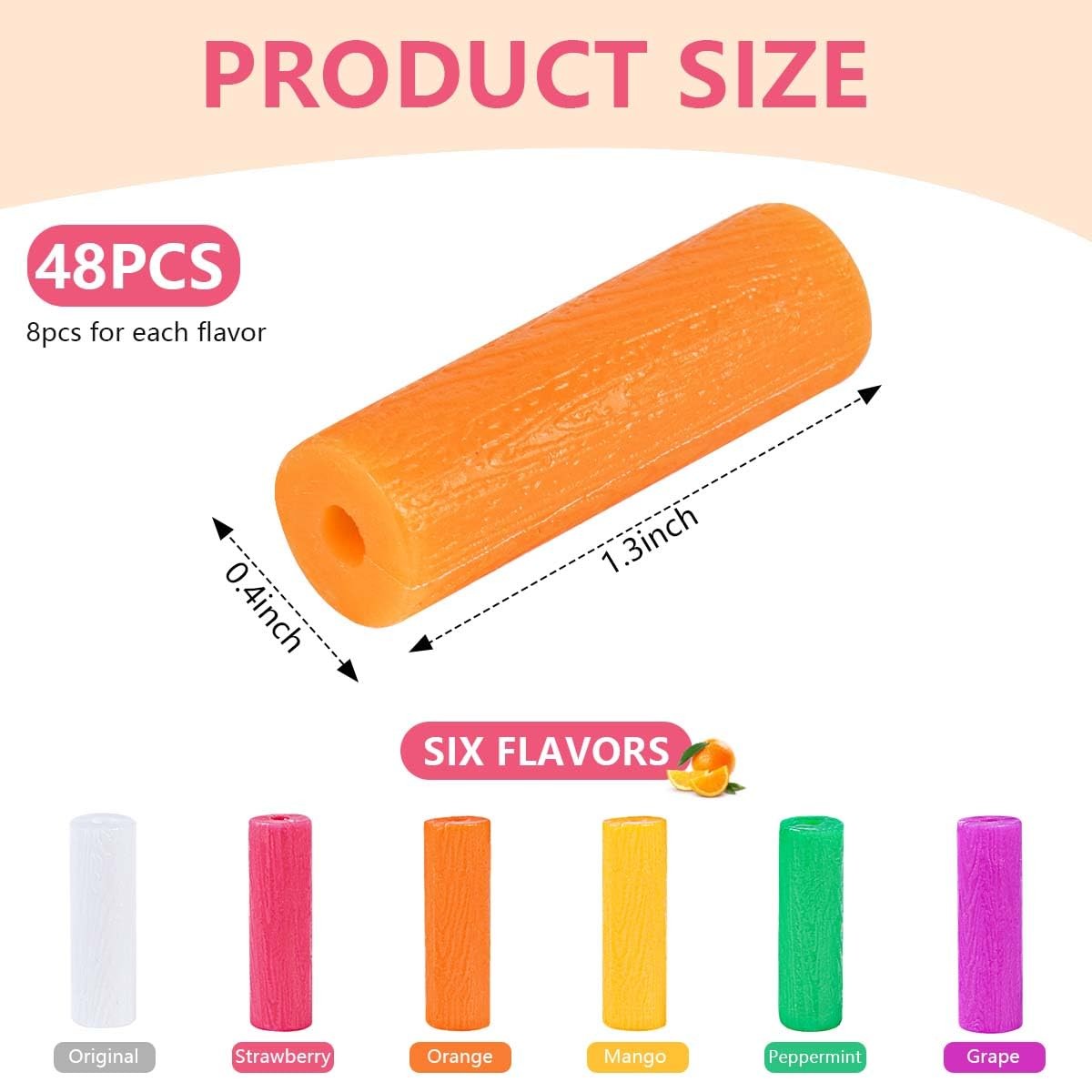 48 Pcs Colorful Orthodontic Aligner Chewies for Aligner Chompers Aligner 6 Color
