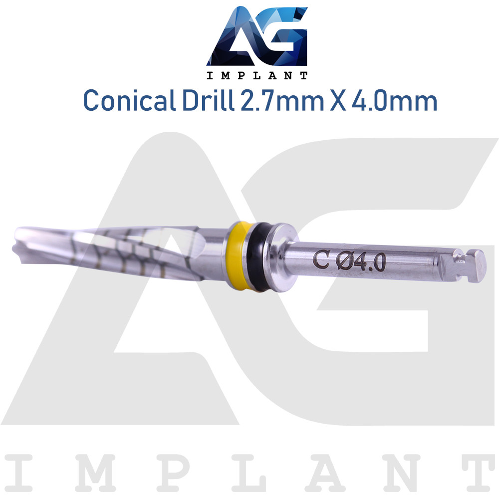 10 Conical Drills Set External Irrigation Tools Dental Drill Instrument 16mm