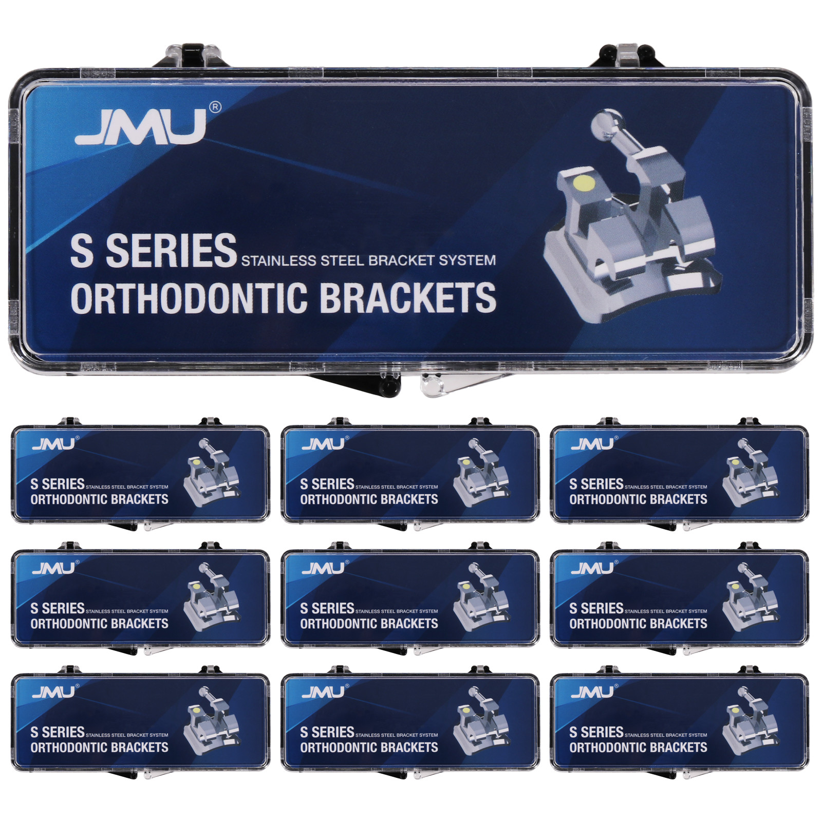 20Pcs Dental Orthodontic Brackets Braces Mini Roth MBT 018/022 Hooks 345 Metal