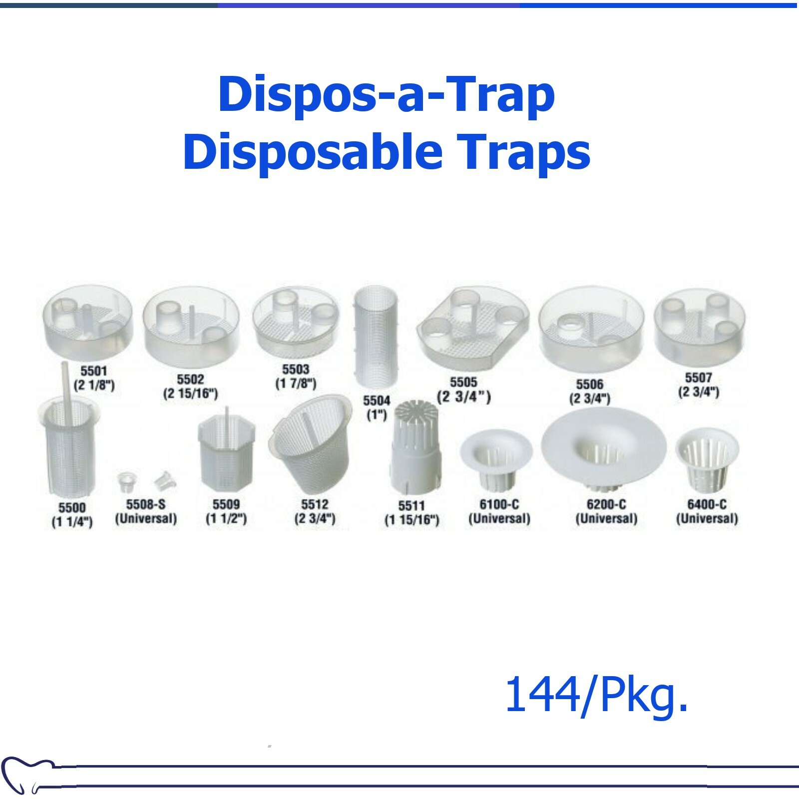 Dental Evacuation Traps All Models: 5500, 5501, 5503, 5505 6200 6100, 5509, 6500