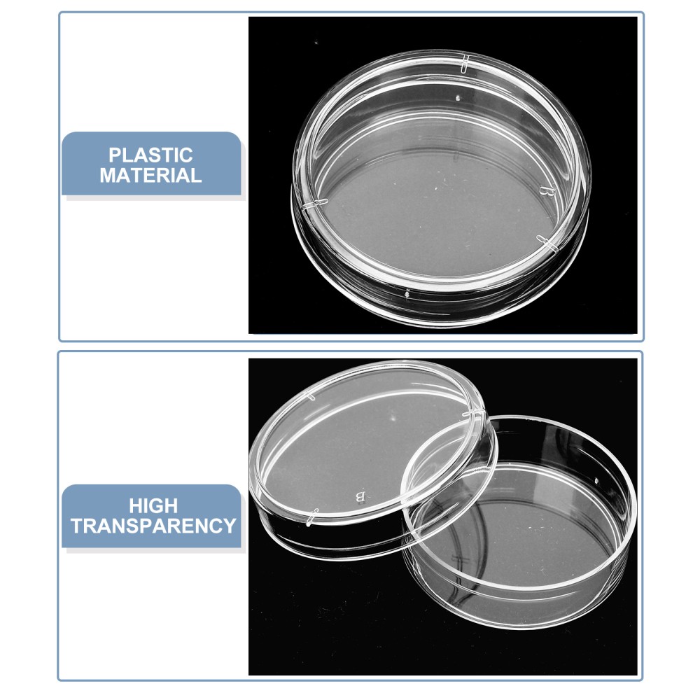 Set of 2 Extra Slim Petri Dish Science Experiment Laboratory Supply