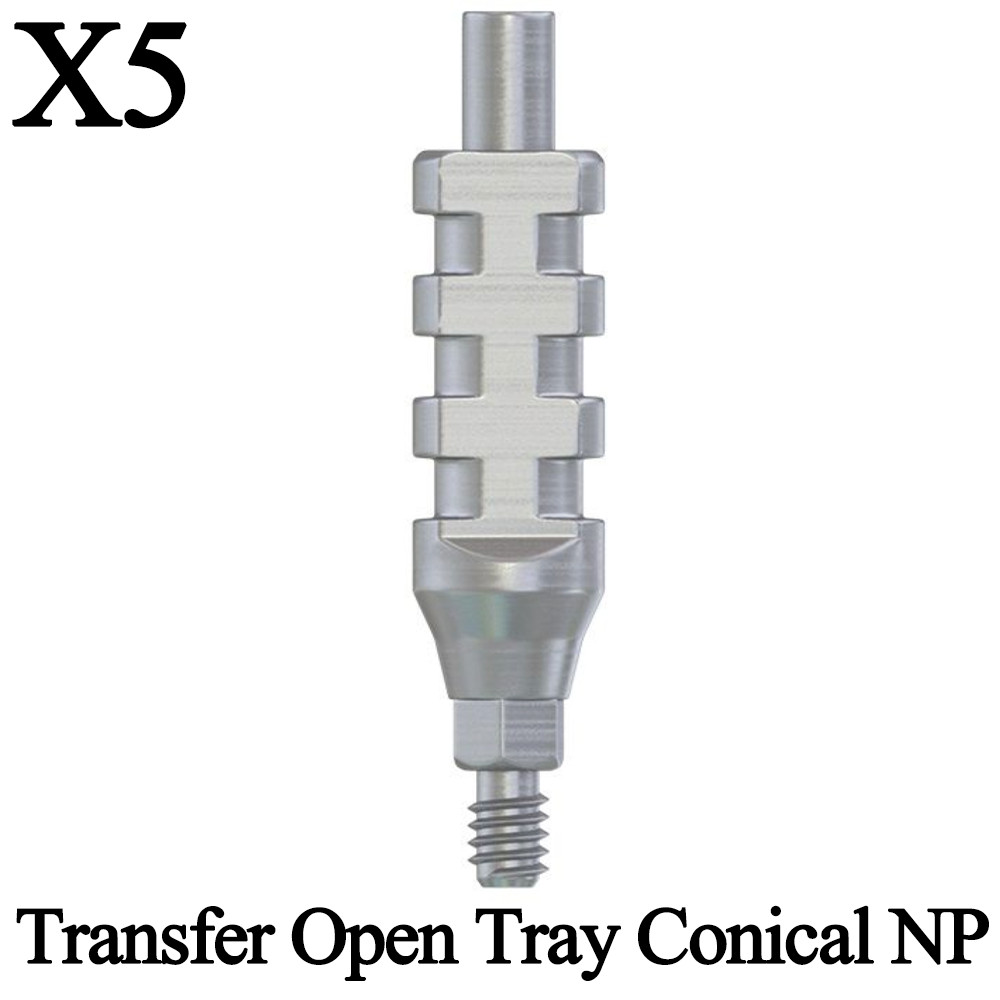 5x Dental Transfer Impression Coping Open Tray Conical Nobel Active NP Fixture