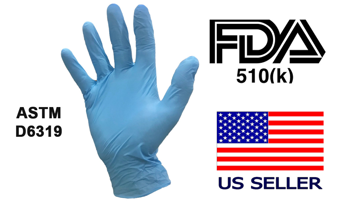 Blue Nitrile Medical Exam Gloves Powder Free EXTRA SMALL SIZE – 10 to 1000 Count