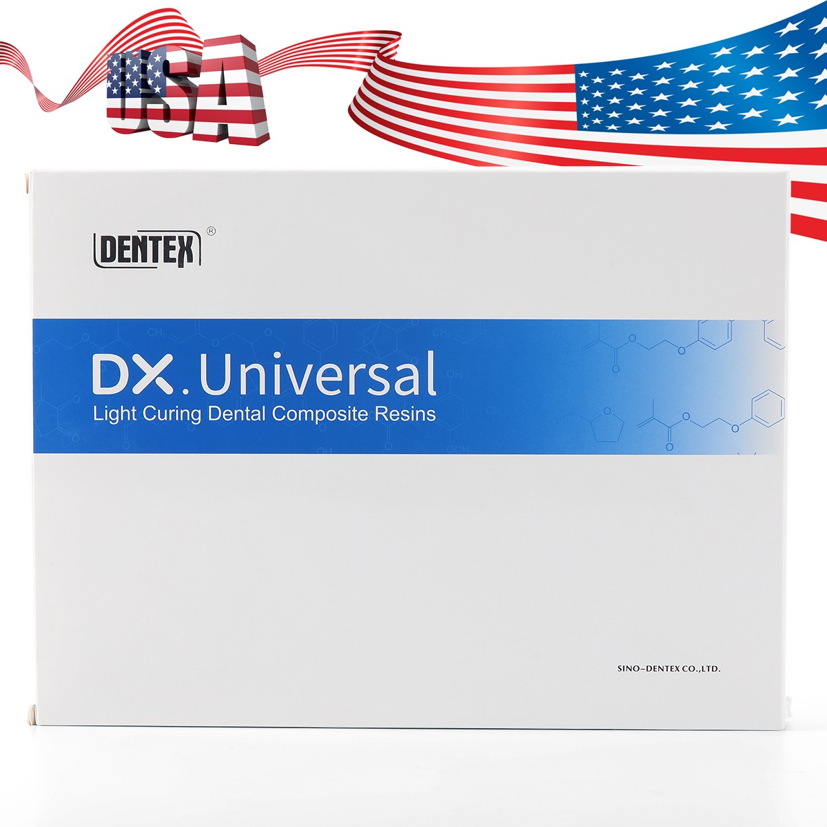 Dental Light Cure Composite Kit 5 Colors A1-A3.5 with Etchant & Bonding Agent