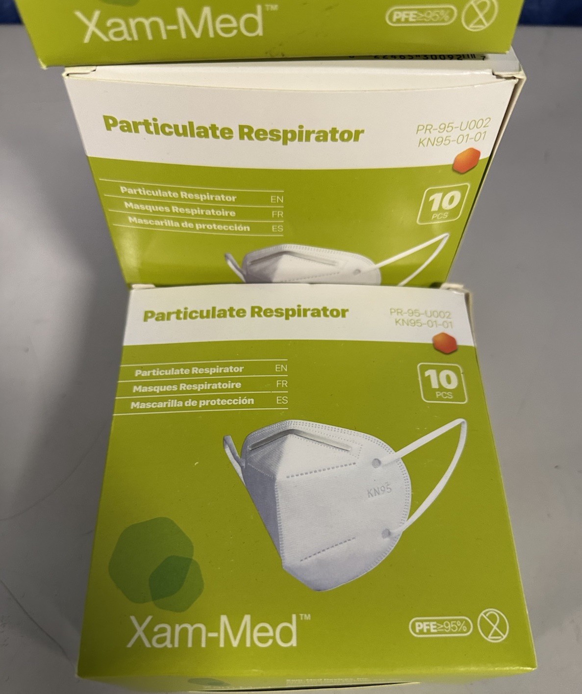 30 Xam-Med Disposable PR-95-U002 / KN95-01-01 Particulate Masks PFE ≥ 95%-3 PACK
