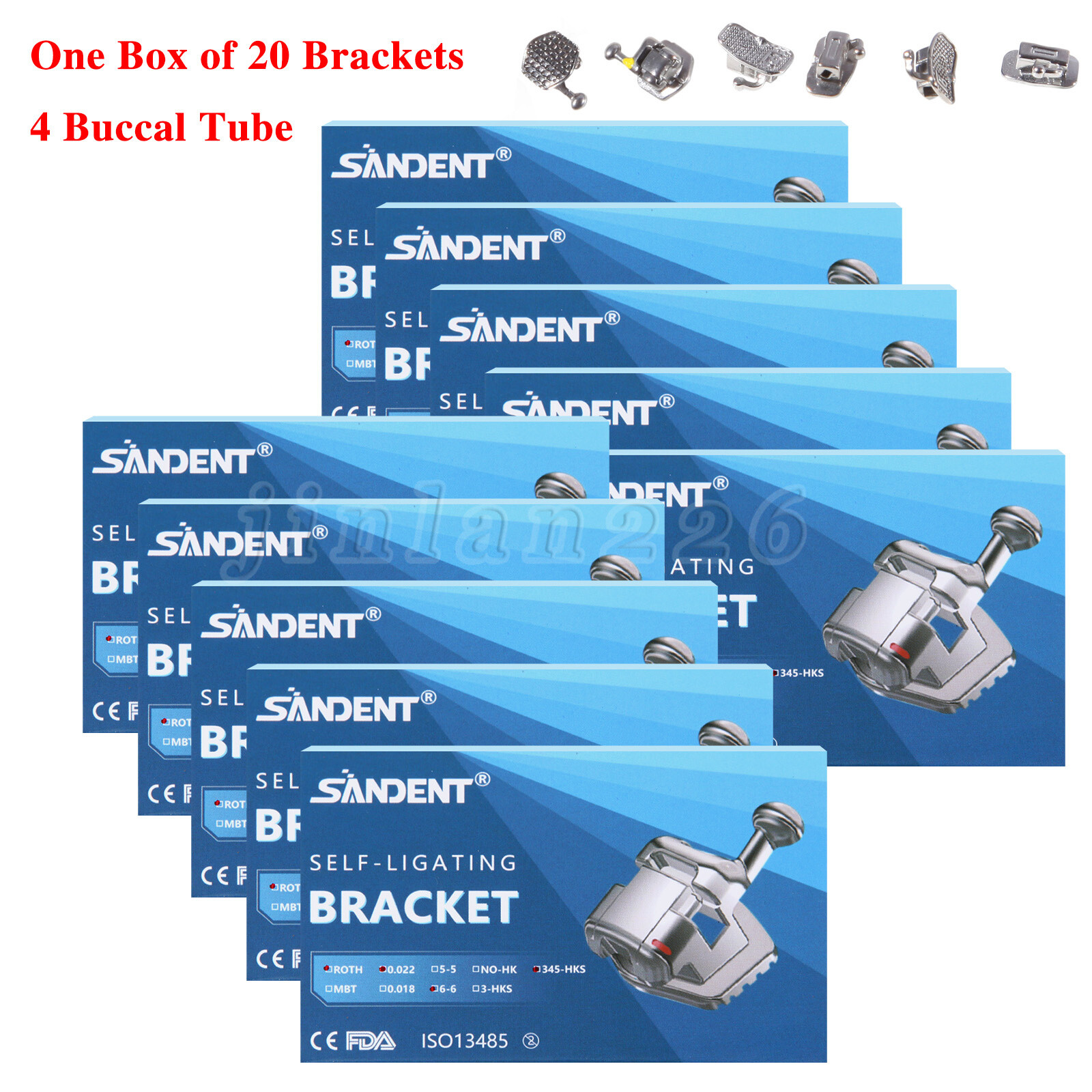 Dental Orthodontic Self Ligating Bracket Mini Roth.022 Hooks 345