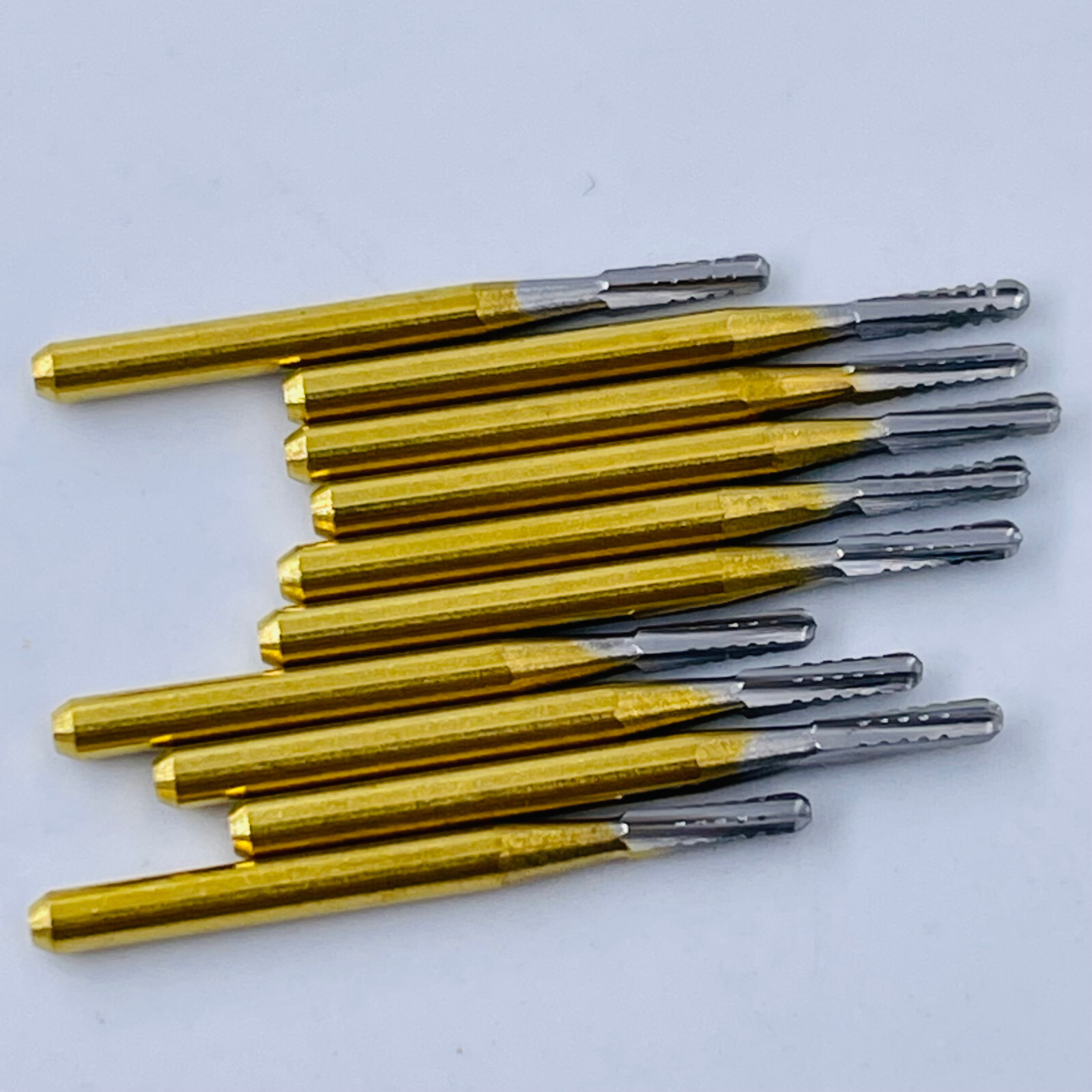 FG-1957 High Speed Dental Tungsten Steel Carbide Crown Metal Cutting Burs 10 pcs
