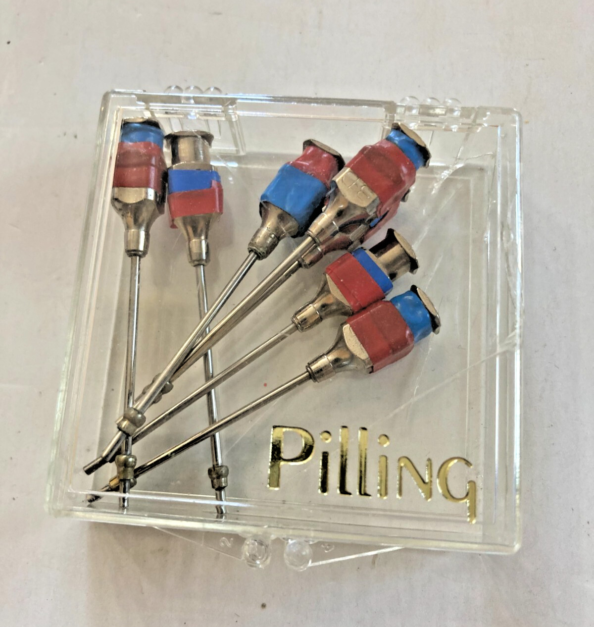 Lot Of 6 Pilling Laryngeal Syringe Cannula with Luer Lock Instrument