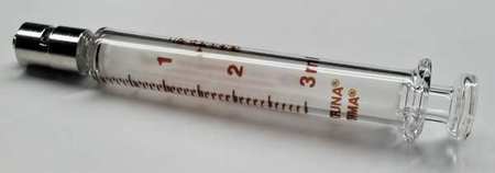 Fortuna 7.140-29 Glass Syringe,Metal Luer Lock,3 Ml