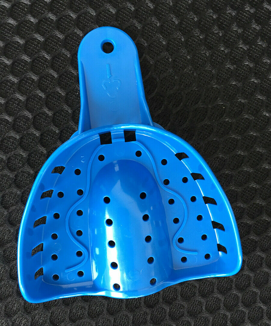 EASYINSMILE 12Pc Dental Plastic Impression Tray Perforated Upper/Lower Autoclave