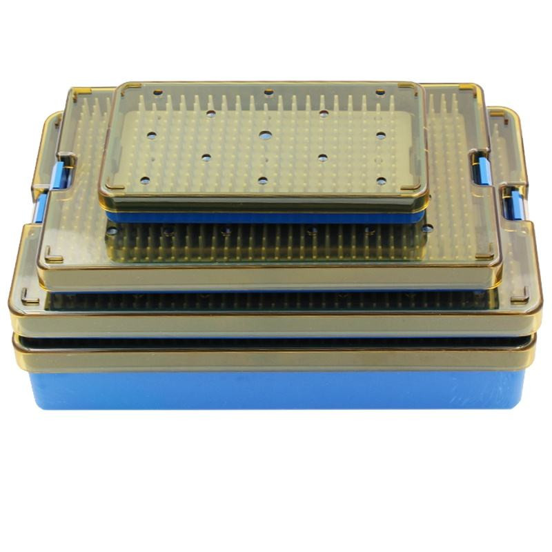 Autoclave Sterilization Tray Case Box with Silicone Pad for Surgical Instruments
