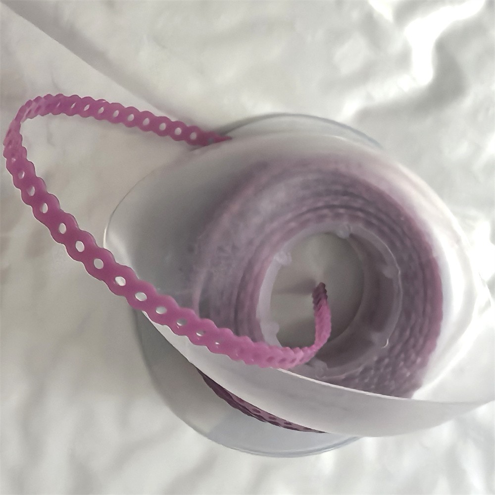 10Rolls Dental Orthodontic Elastolink Chain Long & Short & Continuous Purple