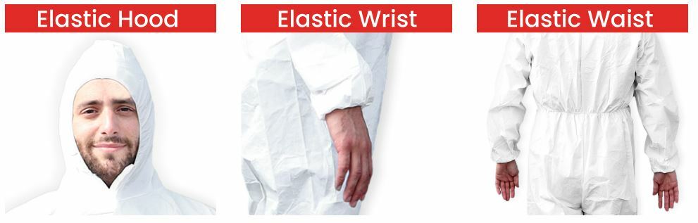 Ever Ready Disposable Microporous Coated Coverall White Size: M/L/XL/2XL