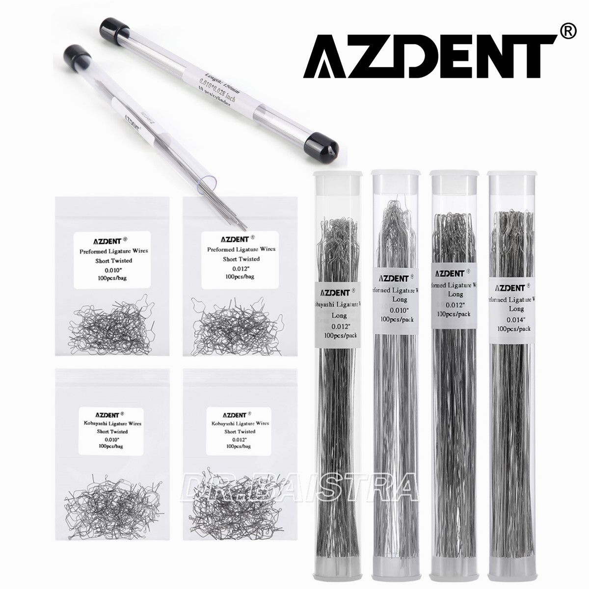 Dental Ortho Wire Preformed Ligature Ties Long Short Twist/Lingual Retainer Wire