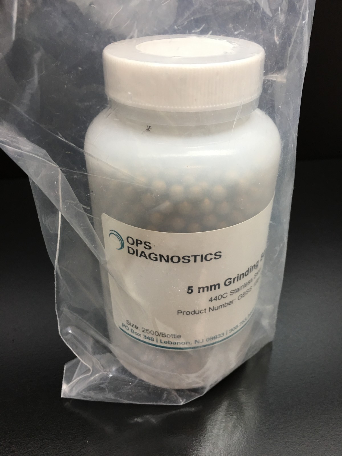 OPS Diagnostics Cat No GBSS 196-2500-10 440C Stainless Steel 5mm Grinding Balls