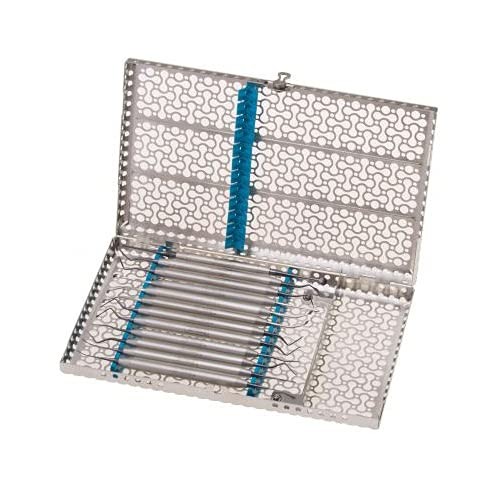 Hu-Friedy IMN8128 IMS Signa-Stat Sterilization Cassette 12-Instrument Blue