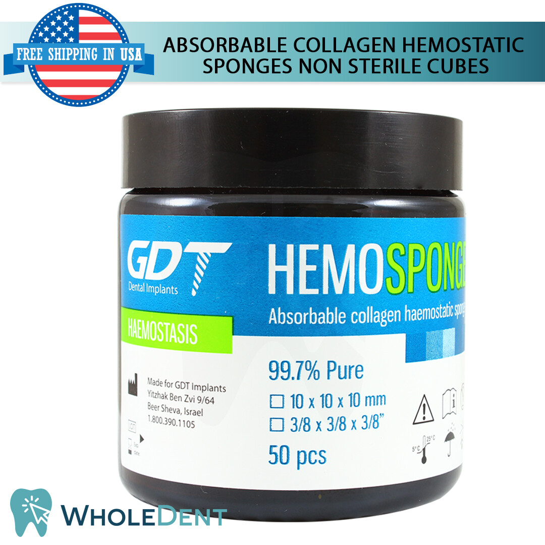 Dental Hemosponge Absbable Gelatine Sponge Gelfoam Cubes Non Sterile Sur gical