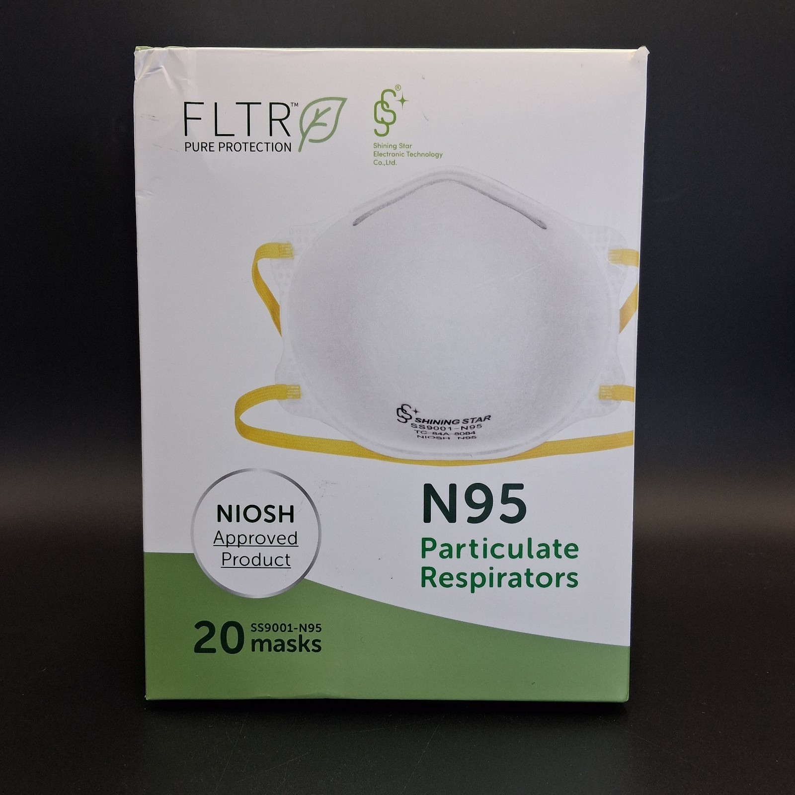 FLTR SS9001-N95 NIOSH Approved Particulate Respirator Face Masks 20 Pack