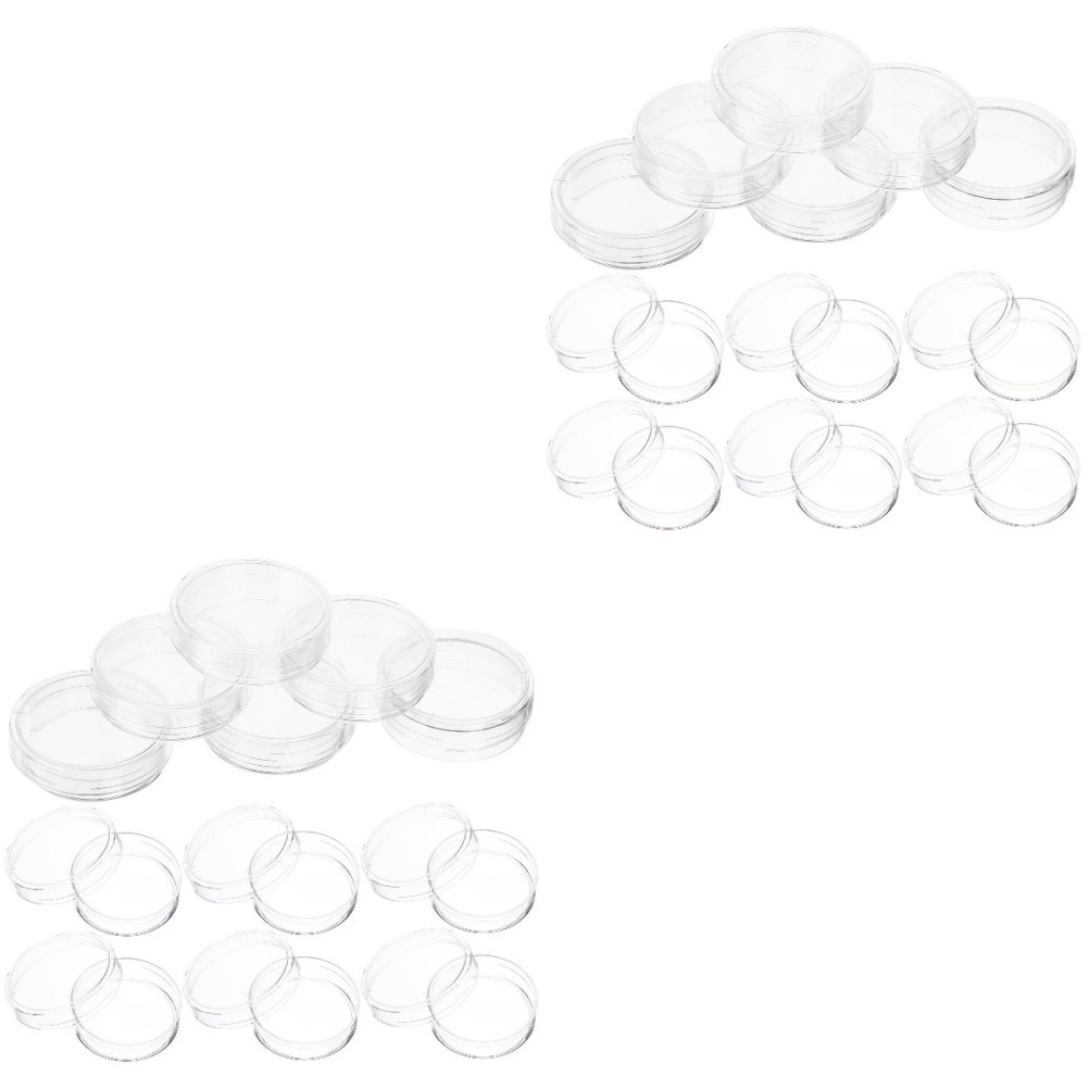Set of 2 Culture Plates Large Petri with Lids Science Experiment Dishes