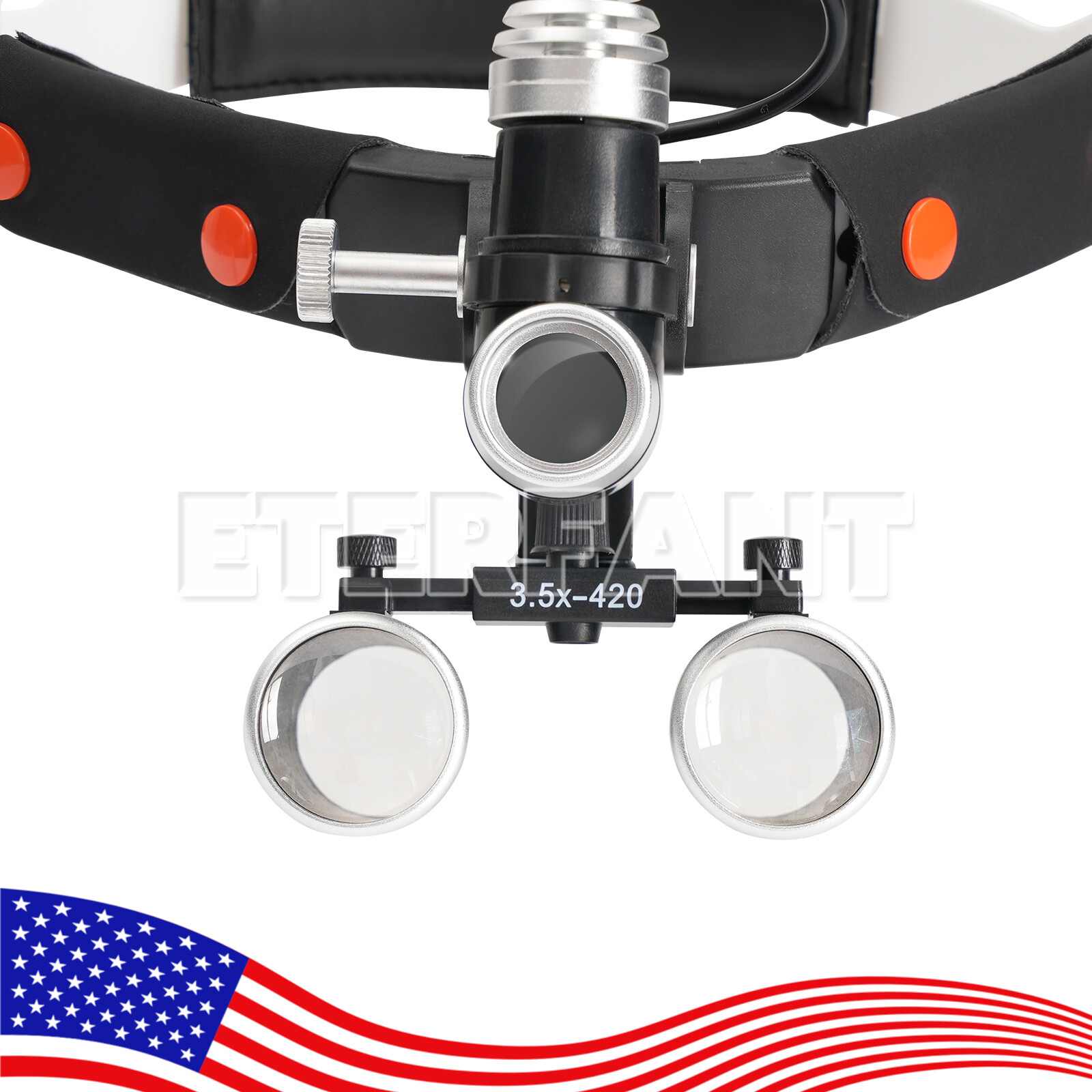ETERFANT Dental 5W LED Lightweight Silicone Headlig Lamp/3.5X Headband Magnifier