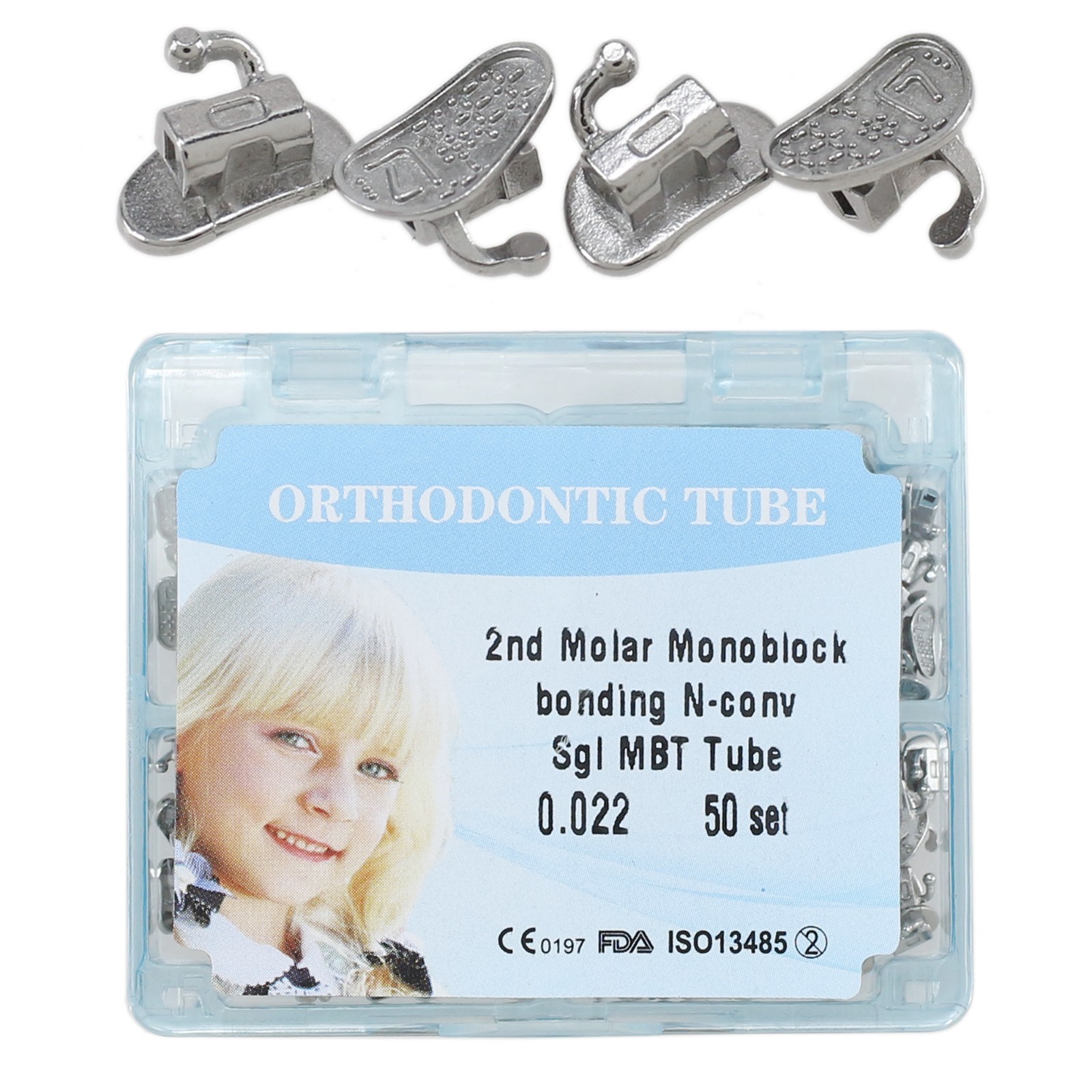 USA Dental Orthodontic Buccal Tubes MBT Roth 022 1st 2nd Molar Bondable Single