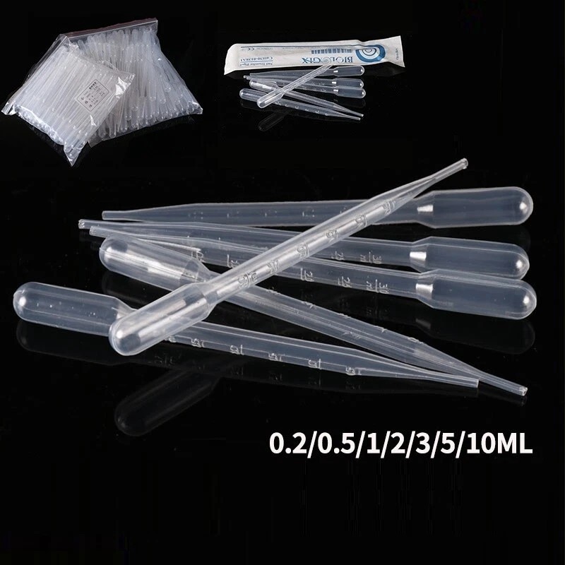 Plastic Transfer Pipette Disposable Pasteur Dropper 0.2/0.5/1/2/3/5/10ml Quality